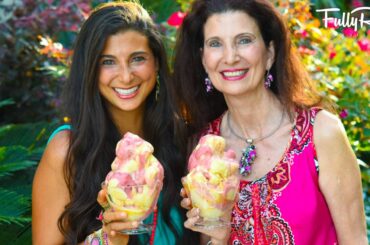 Strawberry Lemonade Ice Cream with Mom! FullyRaw Vegan Recipe!