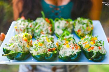 FullyRaw Vegan Stuffed Poblano Peppers!