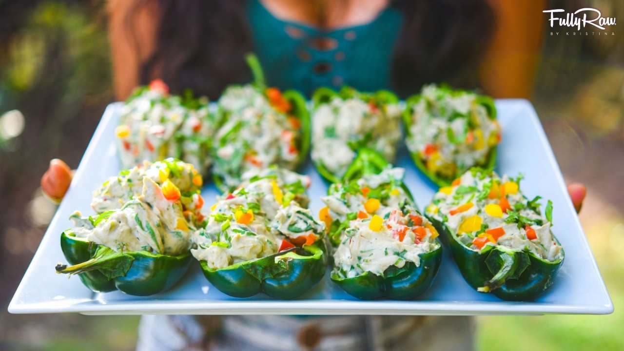 FullyRaw Vegan Stuffed Poblano Peppers! FullyRaw Vegan Stuffed Poblano Peppers!