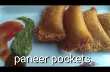 Paneer pockets  | party snacks recipe | paneer recipes | starters recipe | by poonam's kitchen |