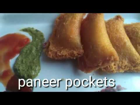 Paneer pockets | party snacks recipe | paneer recipes | starters recipe | by poonam's kitchen | Paneer pockets | party snacks recipe | paneer recipes | starters recipe | by poonam's kitchen |