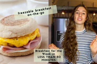 Easy & Healthy Breakfast On-the-Go (Freezable) English Muffin Sandwiches  I  Meal Prep Recipes