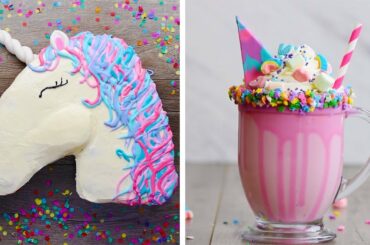 10 Amazing DIY Unicorn Dessert Recipes!! How to Make a Pink Unicorn Milkshake