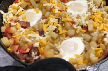 Breakfast Skillet Recipe  Brunch Ideas#Breakfast  skillet recipes sweet skillet break fast recipes