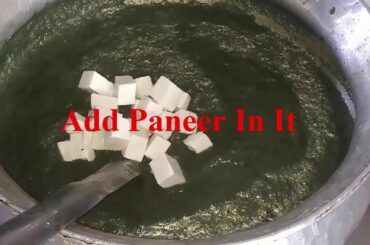 Spinach Cottage cheese / Palak Paneer Recipe In English