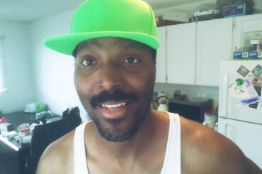 Water drinking challenge. Man VS Salad