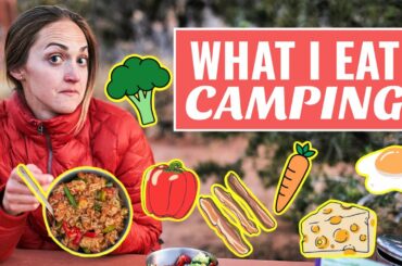 What I Eat in a Day CAMPING - Meal Ideas for Car Camping that are SERIOUSLY SO GOOD