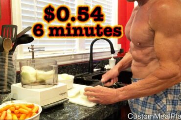 6 minute high protein healthy meal for 54 cents!