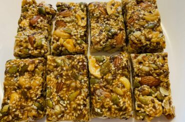 డ్రై ఫ్రూట్స్ చిక్కి/Dry Fruits Chikki/ Healthy Snack Recipe