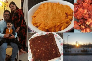 नये साल की पहली सुबह~Indian (NRI) Mom Breakfast Routine 2020~Easy Gajar Ka Halwa~Indians in Chicago