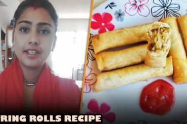 Simple Spring roll recipe | Kids Snack Recipe | Vegan recipes | स्प्रिंग रोल बनाने की विधि