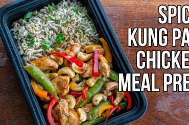 Low-Calorie Kung Pao Chicken Meal Prep / Pollo Kung Pao Picante