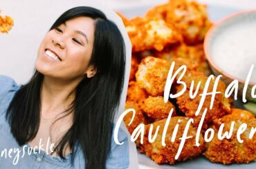 HEALTHY Snack Idea - Buffalo Cauliflower Wings | HONEYSUCKLE