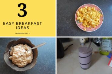 3 QUICK & EASY BREAKFAST IDEAS | VEGANUARY DAY 2