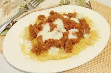 Spaghetti Squash with Turkey Meat Sauce & cheese| Healthy Recipe| NO CARBS| Episode 309