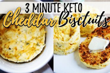 3 Minute Keto Coconut Flour Bread | Cheddar Biscuits!