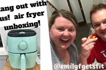 Air fryer unboxing, air fryer recipe, trying to lose over 100 pounds, hang out with me & my husband