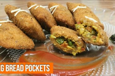 Whole Wheat Veg Bread pockets - Vegetables Bread Pockets - Easy Snacks Recipe - Tiffin Box Idea