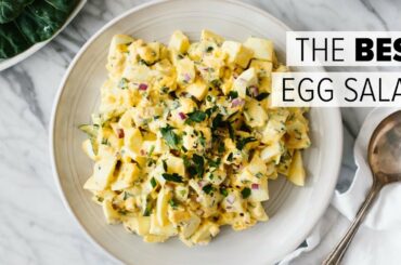 egg salad / how to make the BEST egg salad recipe + collard wrap