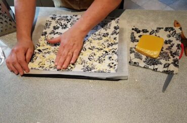 How to make beeswax cotton food wrap with either an iron or oven (Aannsha Jones creates)