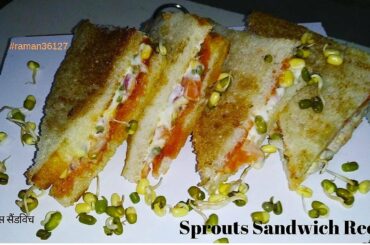 स्प्राउट्स सैंडविच | Sprouts Sandwich Recipe | Healthy - Easy & Quick Breakfast Snacks - raman36127