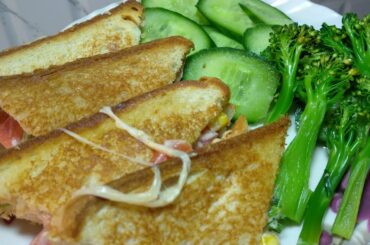 Very tasty healthy and easy breakfast recipe (VEG MOZZARELLA SANDWICH)/PUJA'S KITCHEN RECIPES 😋