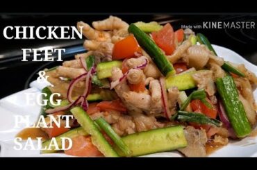 COOKING 101 : SEASON 2 - CHICKEN FEET & EGGPLANT SALAD / SIMPLE DELICIOUS RECIPE / MUST TRY 😉.