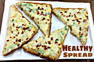 Corn Cheese spread on the bread | Healthy Breakfast Recipe | Open Sandwich | Cook With Mamta