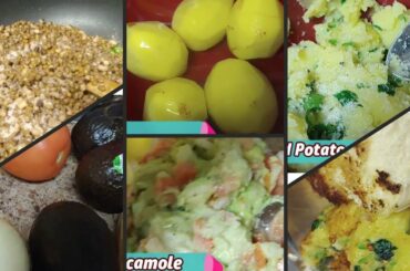 Baby Healthy & Tasty Food || Green Gram Salad || Mashed Potato || Homemade Gauacamole