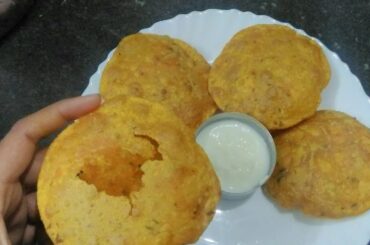 Masala Puri/step by step/healthy breakfast recipe/tiffin recipe/Phuli hui Puri bnane ka secret