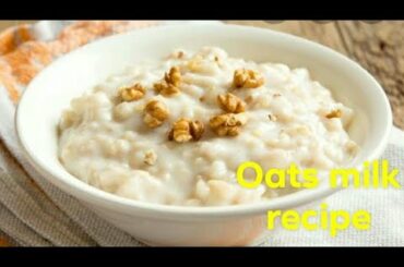 A healthy breakfast recipe/oats in milk recipe/ breakfast recipe