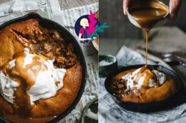 THE BEST ALMOND BUTTER SKILLET COOKIE | Healthy version