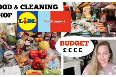 FOOD SHOP / CLEANING HAUL / BUDGET / LIDL , HOME BARGAINS , LARGE FAMILY MEAL IDEAS