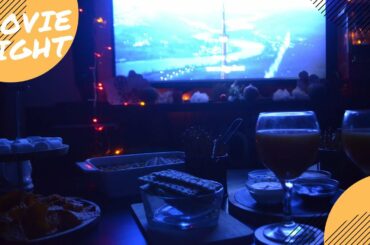 movie night snacks ideas🍿| سهرة أفلام مع زوجي🎬 +حلا لاتيه المعروفة بحلا المشاهير