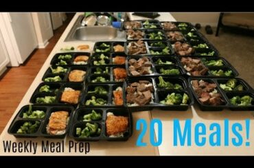 Weekly Meal Prep - 20 Healthy Meals - Macro Breakdown In Description