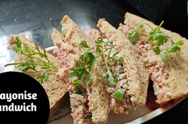 Mayonise Sandwich| Breakfast Recipe | 3 minutes recipe