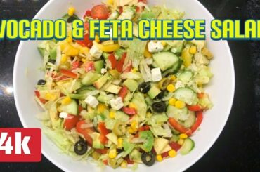 Avocado & Feta Cheese Salad Recipe / Diet / New Year's Resolution / Healthy Salad for weight loss