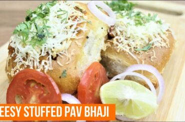 Cheesy Stuffed Pav Bhaji Buns Recipe - Quick & Easy Tiffin Recipes - Recipe for Kids