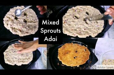 Mixed Sprouts Adai | Healthy Protein rich Adai | Suitable for weight loss