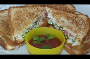 दही ब्रेड सैंडविच। curd sandwich। easy healthy sandwich।