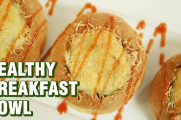 Healthy Breakfast Bowl Recipe - Vegetable Stuffed Cheesy Buns Recipe - Neha Naik