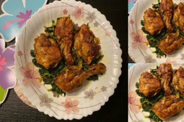 Healthy spinach chicken recipe//পালং চিকেন// low carb dinner ideas part 6
