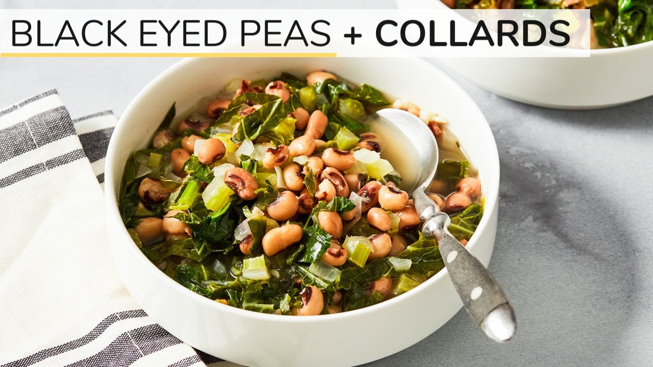 BLACK EYED PEAS + COLLARD GREENS | easy, healthy soup recipe BLACK EYED PEAS + COLLARD GREENS | easy, healthy soup recipe