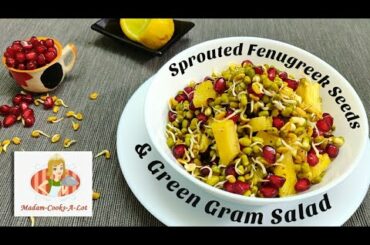 Sprouted Fenugreek Seeds & Green Gram Salad in Tamil | Fenugreek Sprout Salad | Weight Loss Recipe
