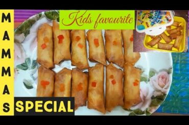 Sweet spring roll recipe in tamil | kids favourite snacks | Birthday party recipes