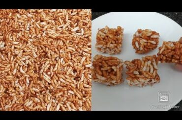 Pori chikki / Pori urundai / Murmura ladoo / puffed rice ladoo / jaggery snack