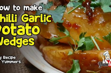 Potato Wedges Recipe | Chilli Garlic Potato Wedges | Easy and Tasty Snacks