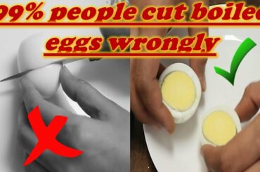 tips to cut boiled eggs perfectly|breakfast recipes|#egg|#healthy|#weightloss|how to boil eggs