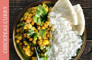Cauliflower and Chickpea Curry  | Saladmaster Recipe | Low calorie vegan dinner under 15 minutes.