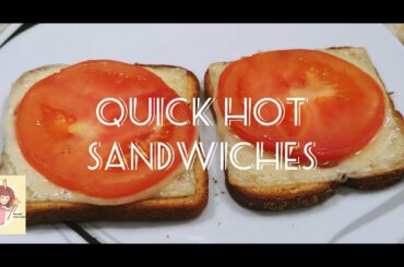 Hot and juicy sandwich!Breakfast sandwich recipe .Only 3 ingredients. Quick and easy!